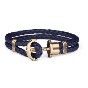Paul Hewitt Anchor Bracelet PHREP Brass Navy Blue